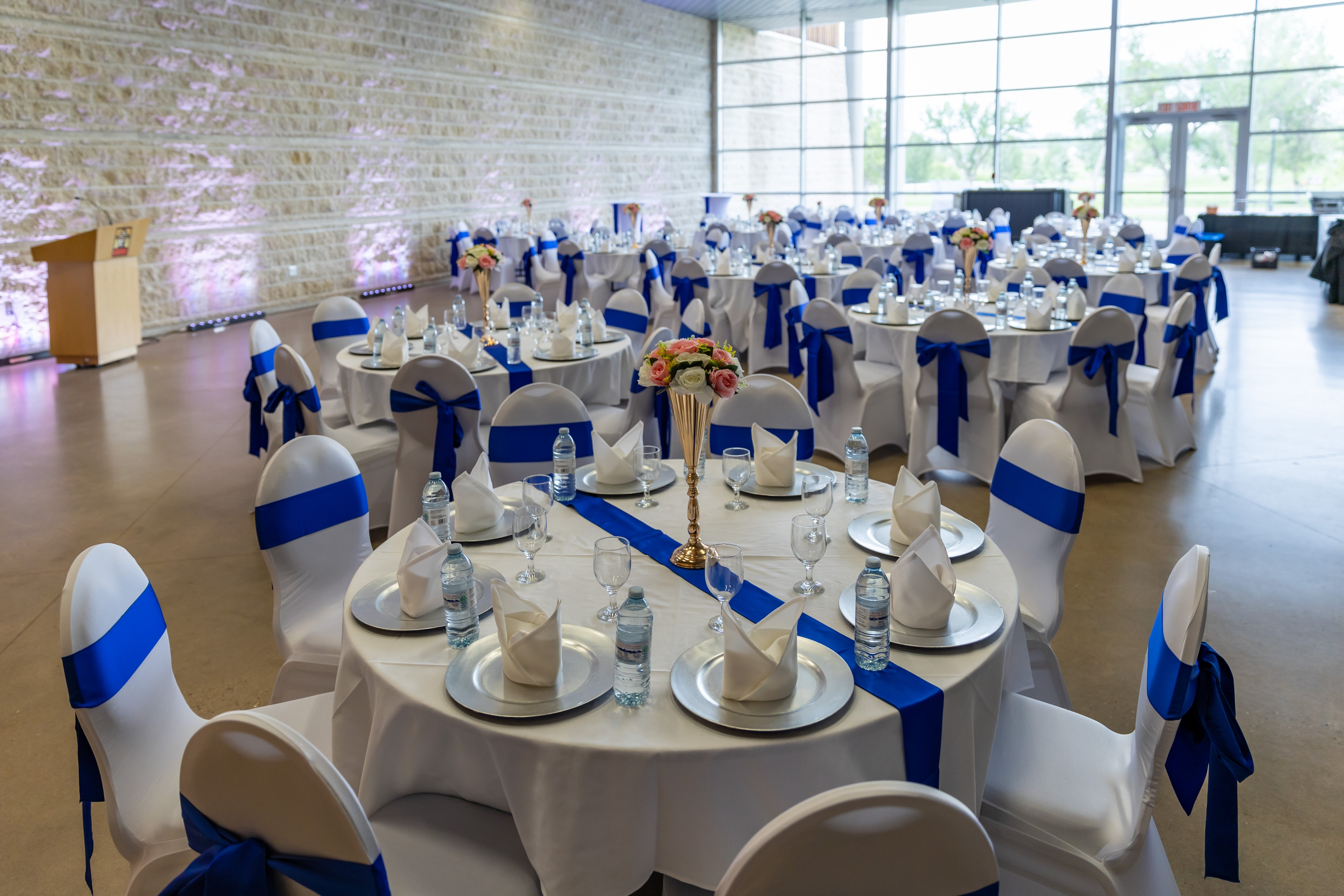 Wedding setup example blue